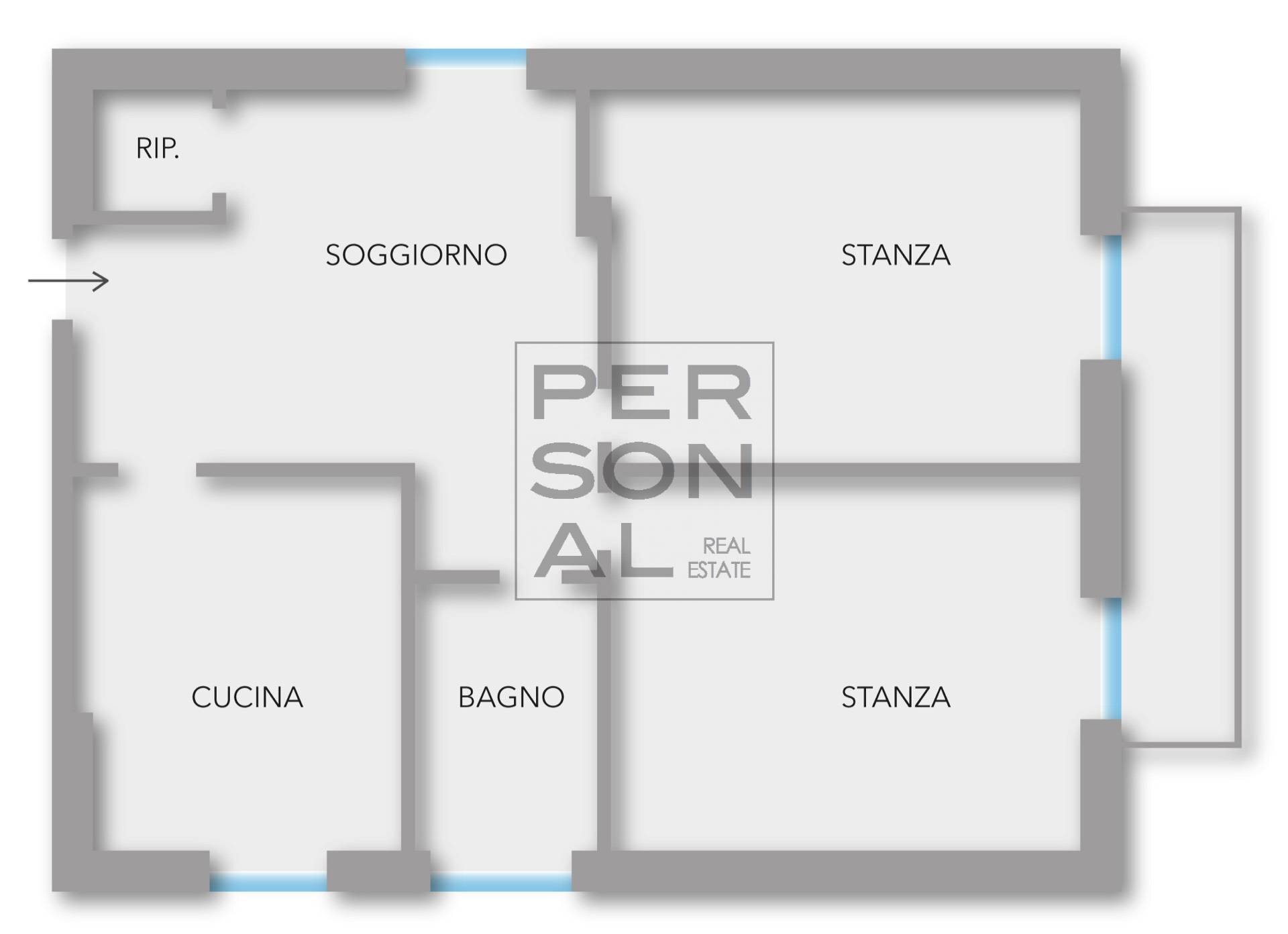 Foto 1 - Appartamento Via Gocciadoro, Trento - planimetria 1