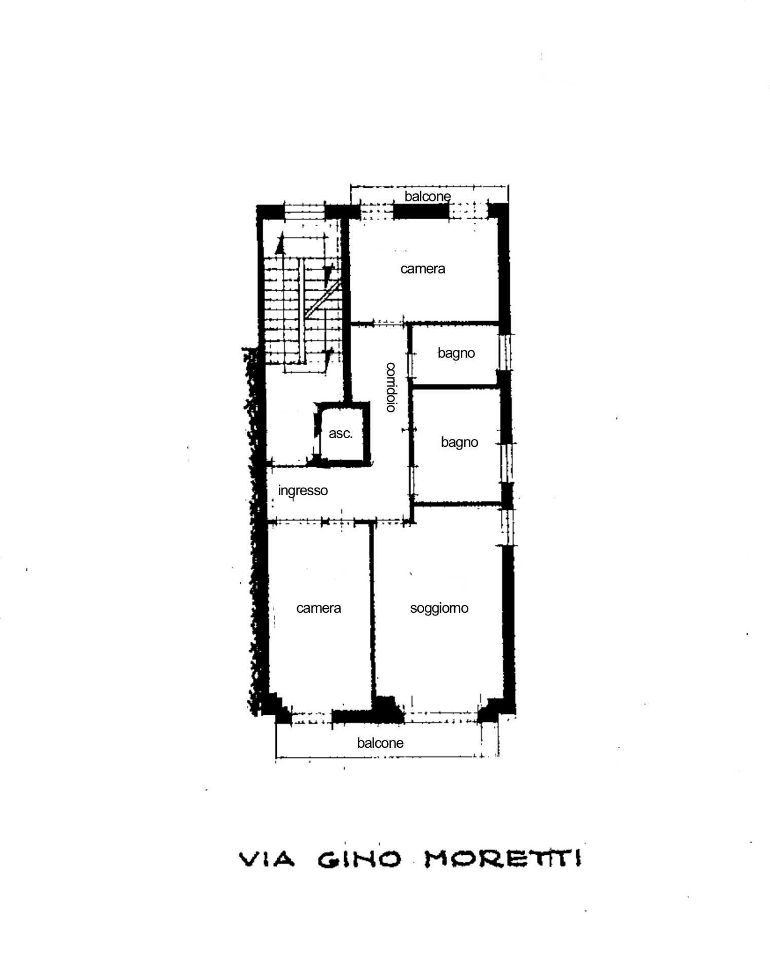 Foto 20 - Quadrilocale Via Gino Moretti
 
65, San Benedetto del Tronto - planimetria 1