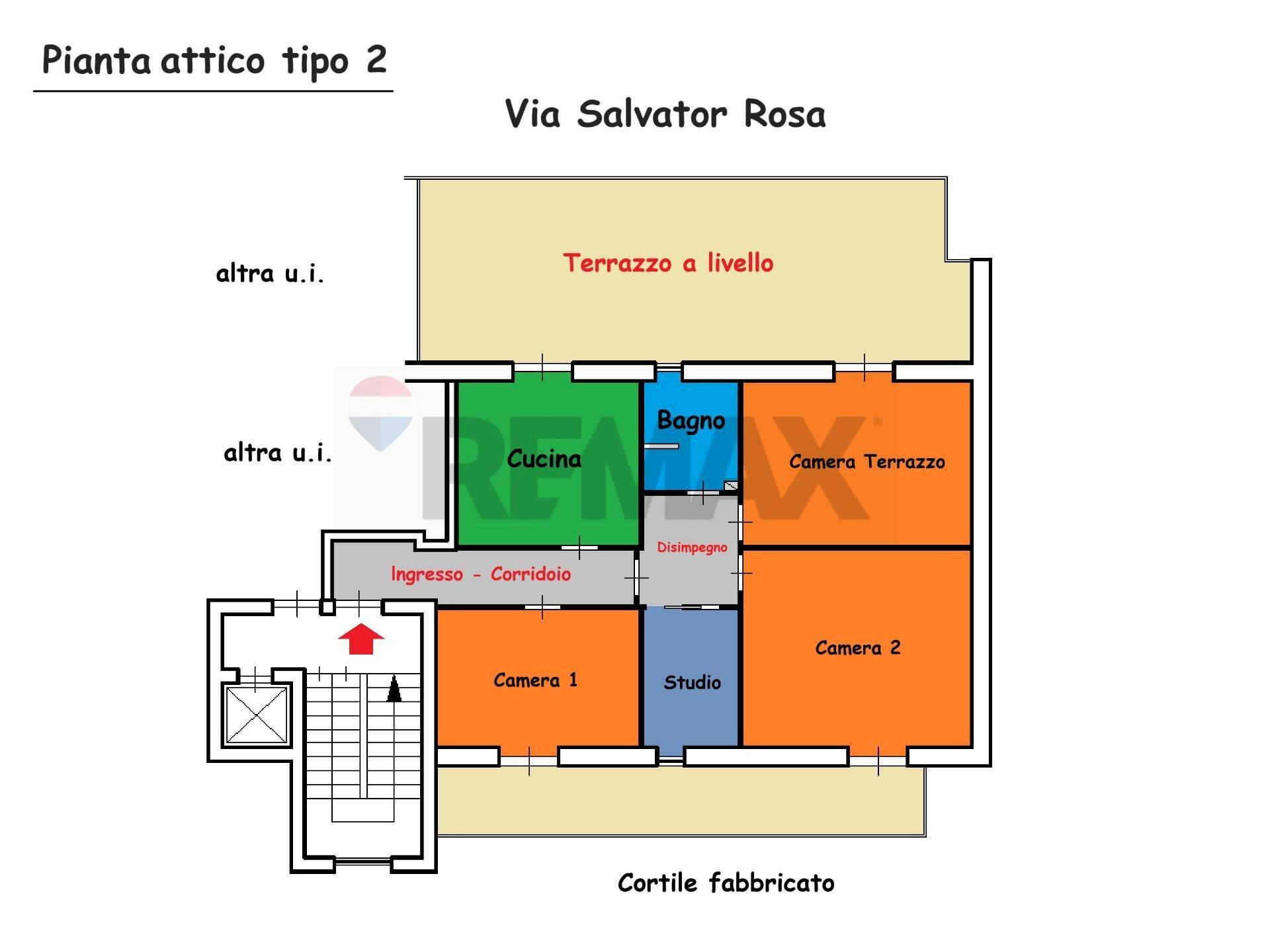 Pianta 2D - Attico Via Aniello Falcone
 
13, Casavatore - planimetria 1