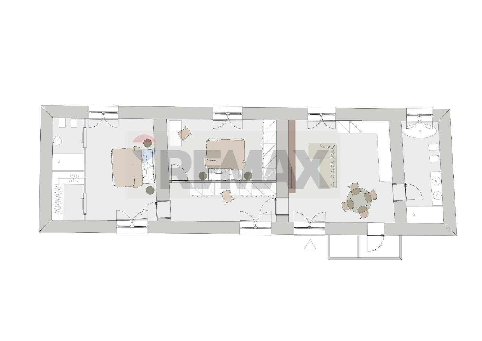 Pianta 2D - Casa semi indipendente Santa Maria a Vico - foto 2