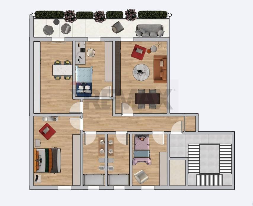 Pianta 2D - Four-room apartment Corso Don Luigi Sturzo
 
83, Trani - photo 3