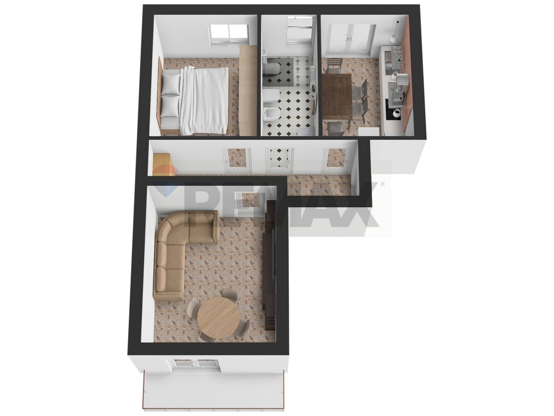 Pianta 3D - Two-room apartment Via Fulvio Testi
 
22, Vercelli - photo 1