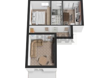 Pianta 3D - Appartamento Via Fulvio Testi
22, Vercelli - foto 1