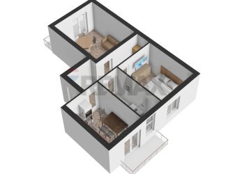 Pianta 3D - Appartamento Via Fulvio Testi
22, Vercelli - foto 3