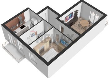 Pianta 3D - Appartamento Via Fulvio Testi
22, Vercelli - foto 4