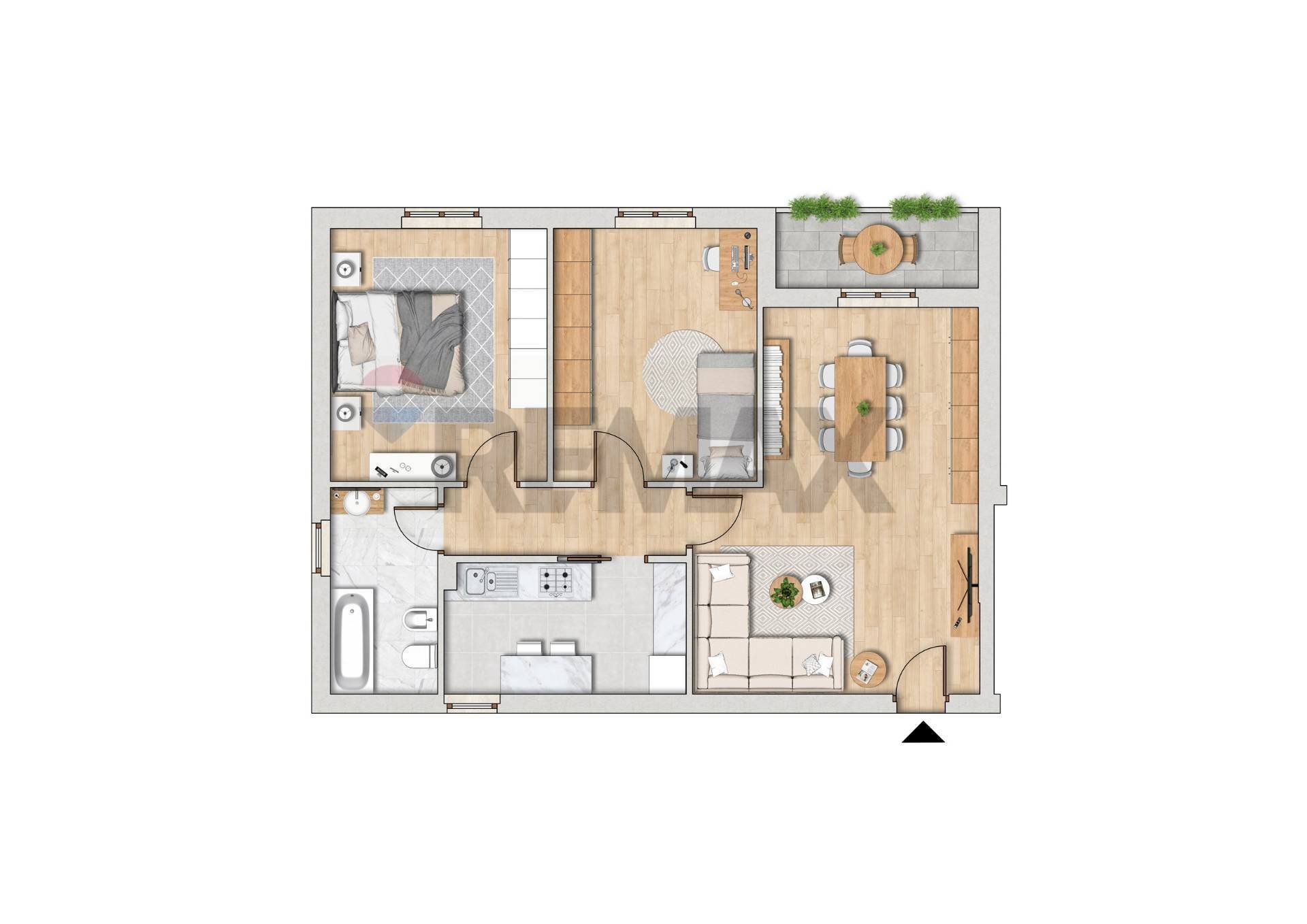 Pianta 2D - Three-room apartment via adda
 
9, Brugherio - floor plans 1