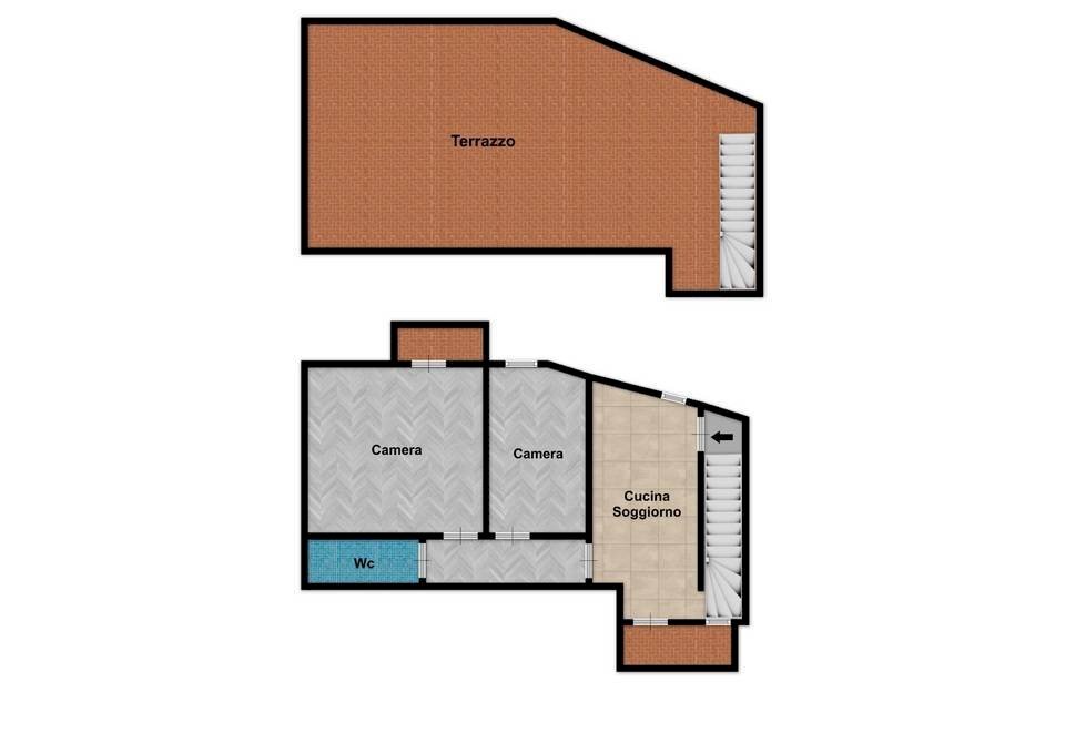 Foto 19 - Trilocale via Maurizio Polizzi
 
12, Monreale - planimetria 1