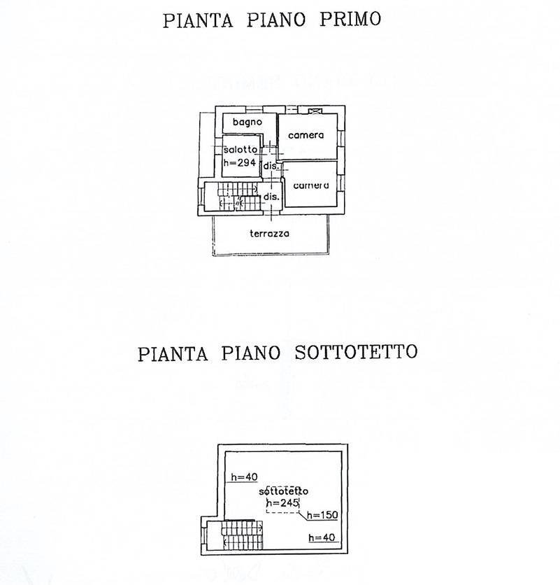 piano primo e sottotetto - Independent house via bonada
 
9, Roccaforte Mondovì - floor plans 1