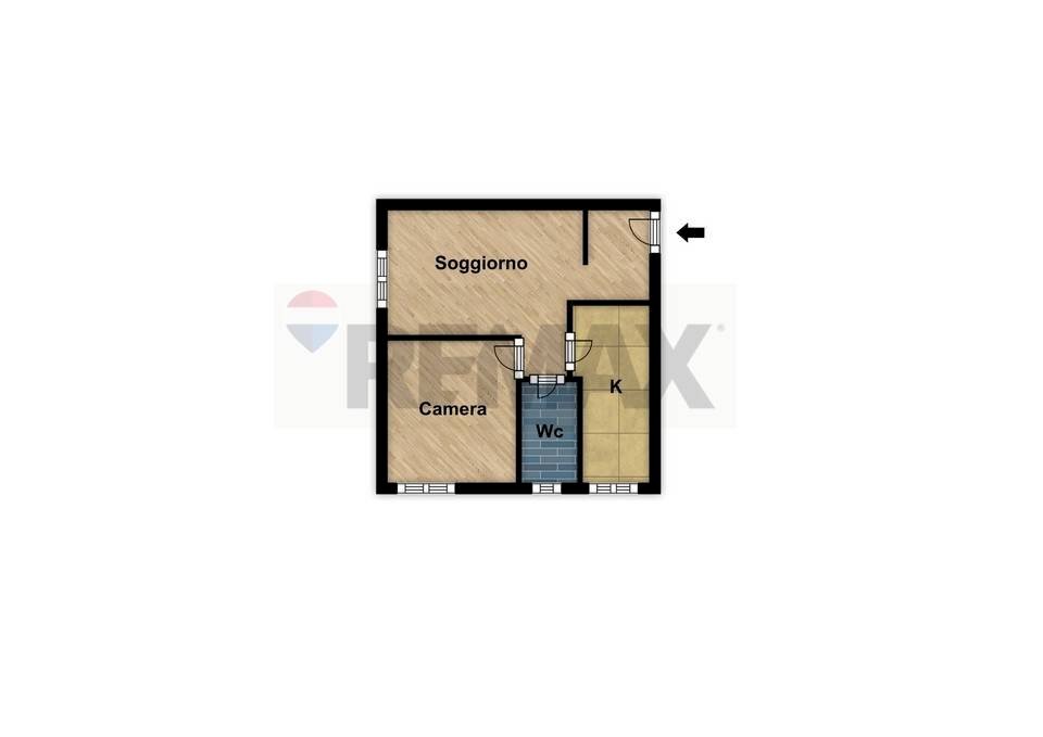 Pianta 2D - Bilocale Viale Regione Siciliana Sud Est
 
568, Palermo - planimetria 1