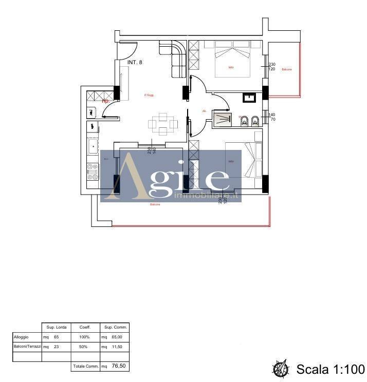 Foto 1 - Three-room apartment via de pinedo, Martinsicuro - floor plans 1