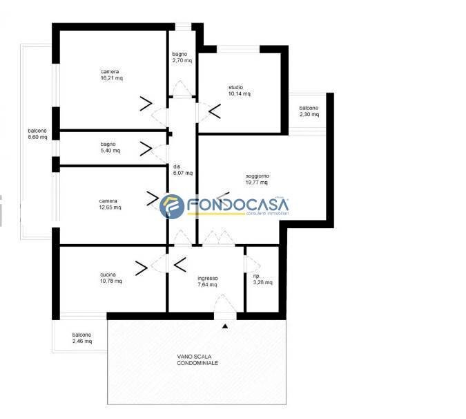 Planimetria - Appartamento via ferruccio
 
30, Viareggio - planimetria 1