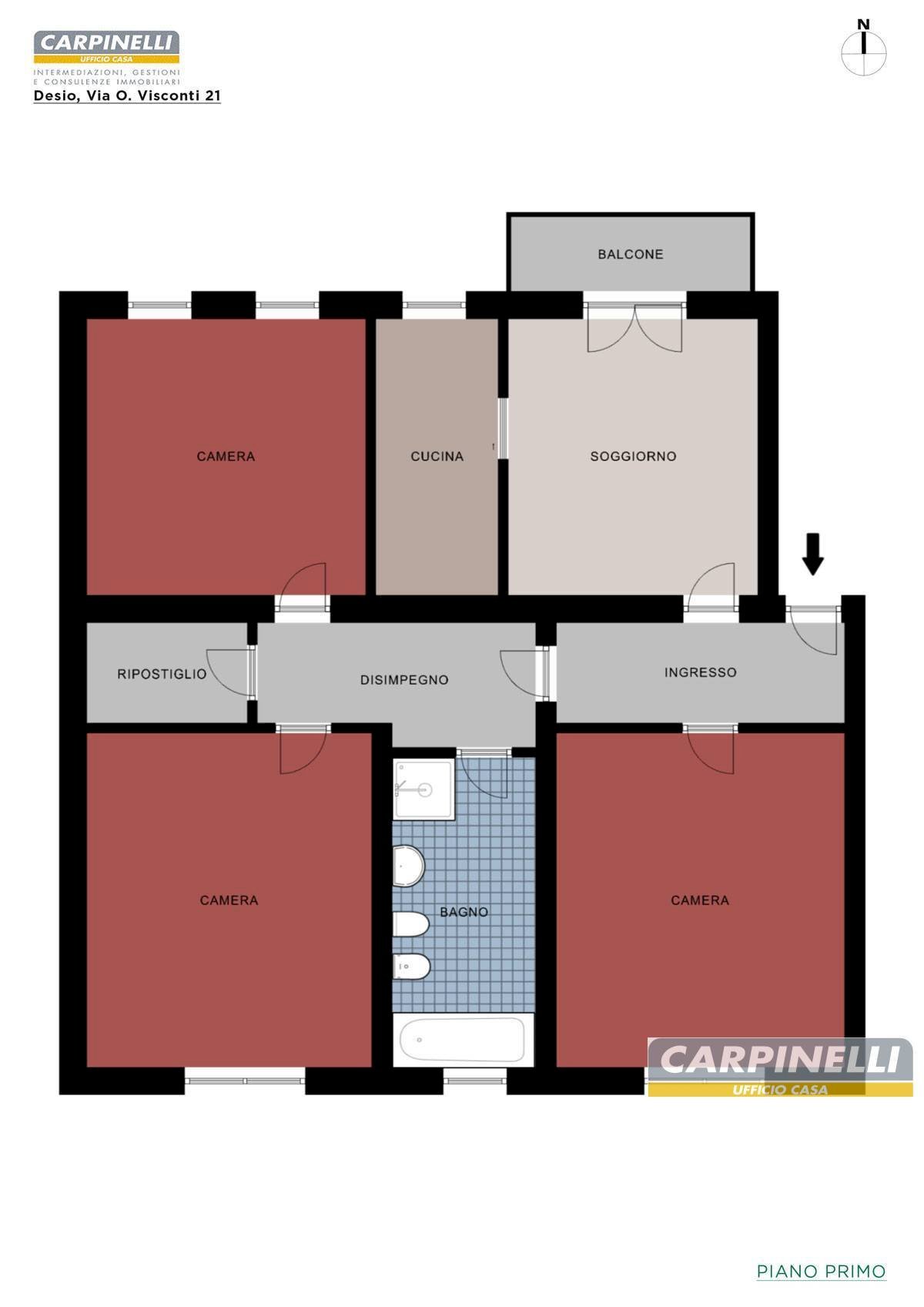 Foto 44 - Casa semi indipendente Via Ottone Visconti
 
21, Desio - planimetria 1