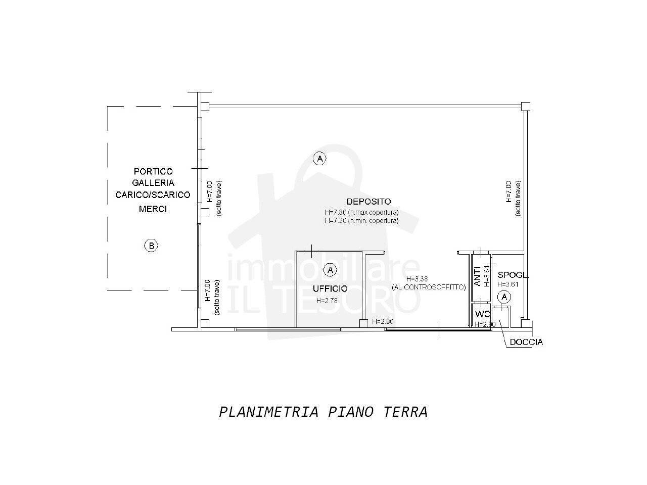 Capannone via Angelo Banfi, 1o, Verucchio - planimetria 1