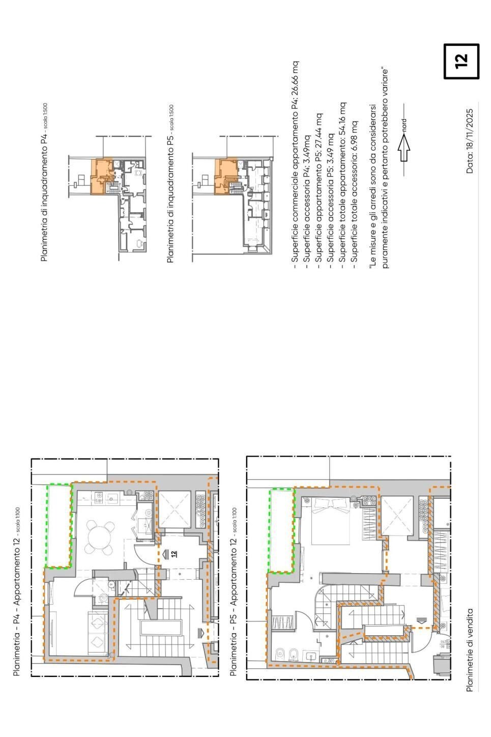 Trilocale via Balbi, Genova - planimetria 1
