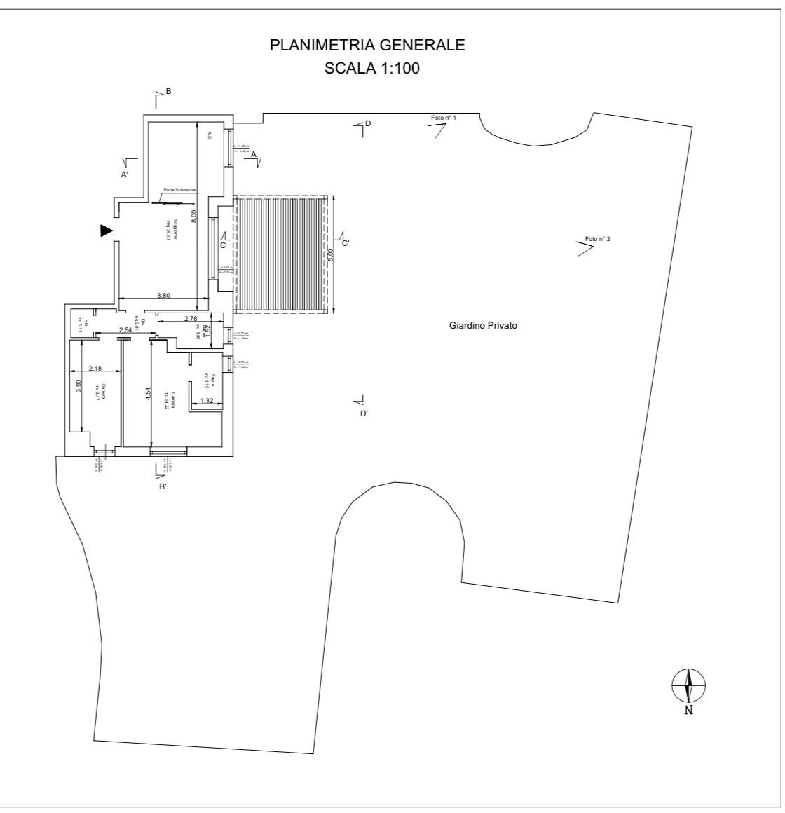 Trilocale via Lina Bo Bardi, Roma - planimetria 1