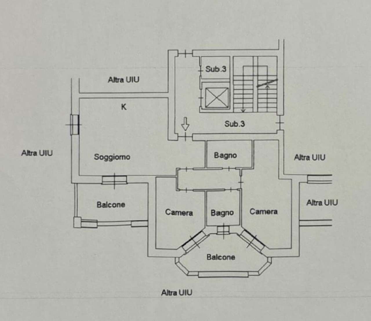 assago plan - Four-room apartment via Bazzana Inferiore, 4, Assago - floor plans 1