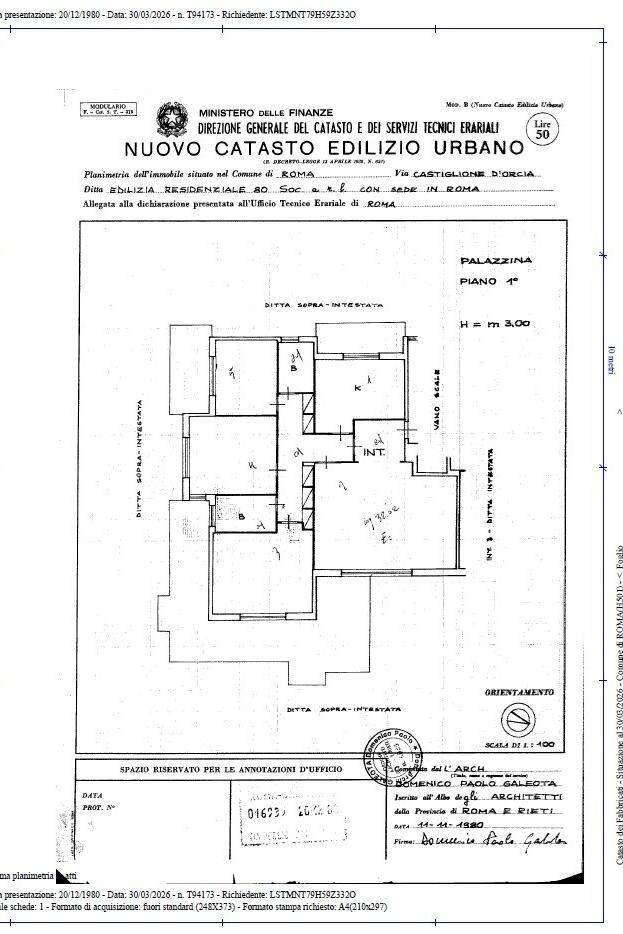 Quadrilocale viale Isacco Newton, 10, Roma - planimetria 1