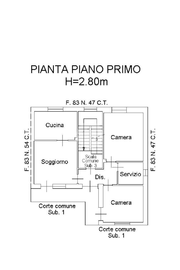 Semi-detached house Piazza Papa Giovanni XXIII, Giaveno - floor plans 1