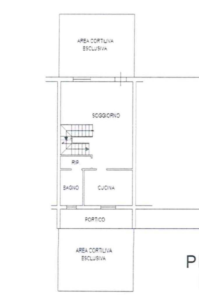 Terraced Villa Borgo di santa maria in portiolo, Bagnolo in Piano - floor plans 1