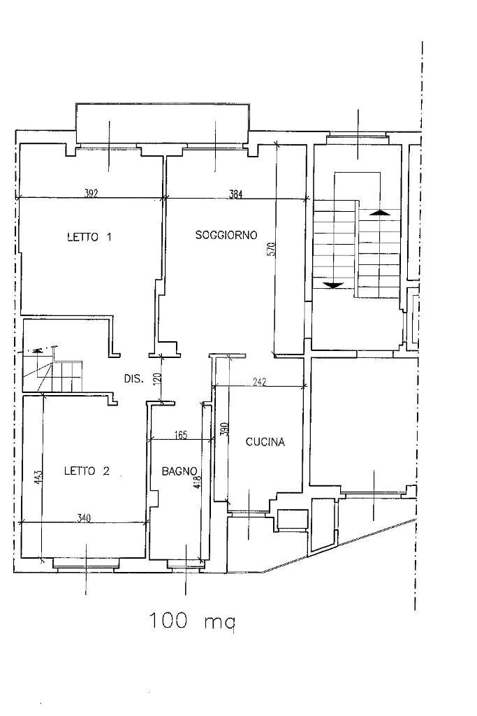 Quadrilocale Via Papa Giovanni XXIII, Nichelino - planimetria 1