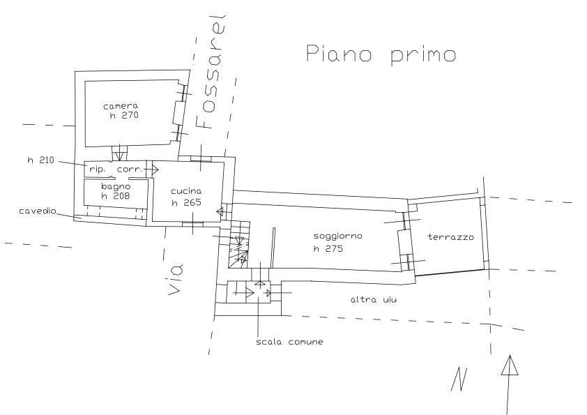 Terratetto - Terracielo via Fossarel, Pigna - planimetria 1