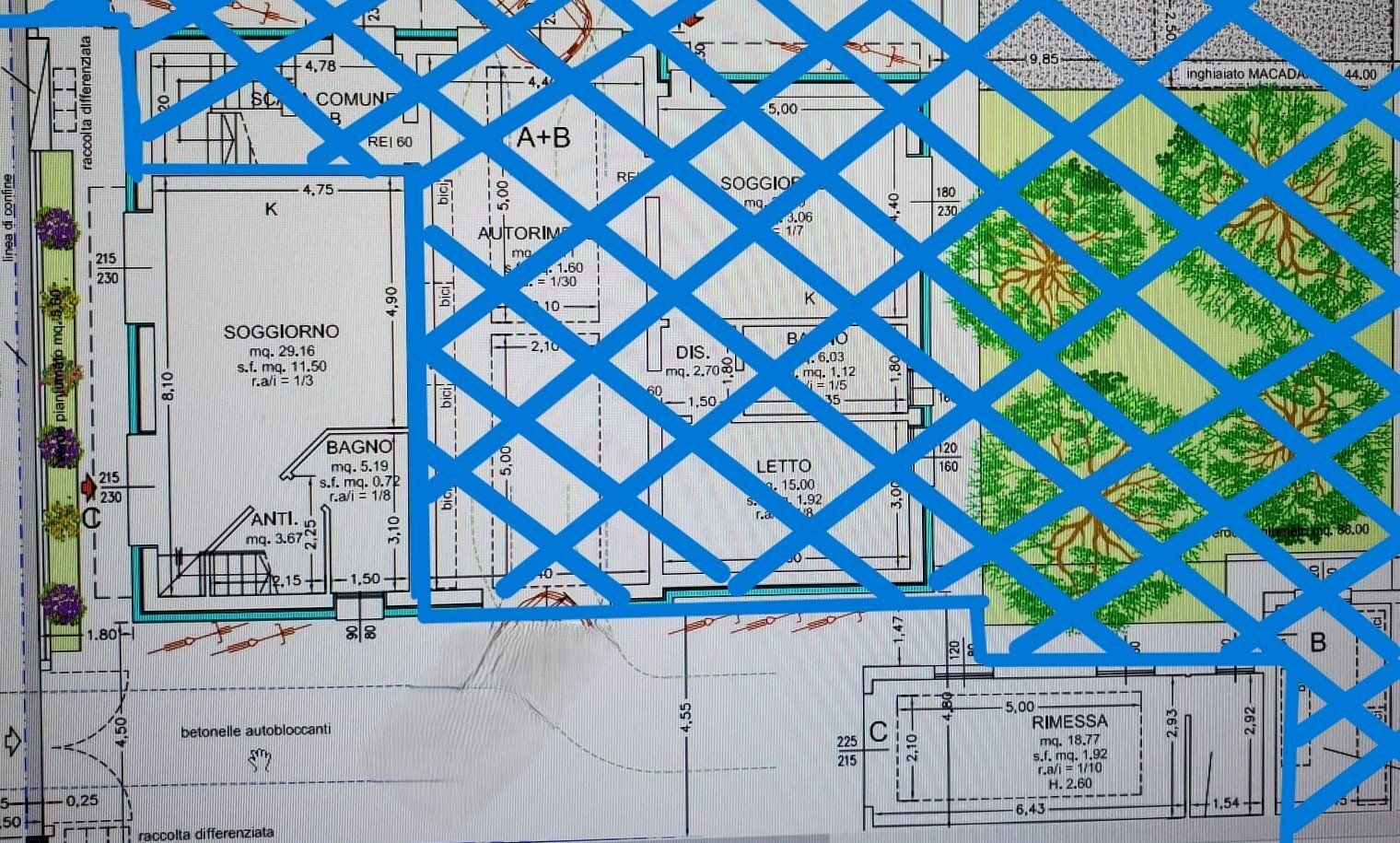 Porzione di casa Via Amilcare Ponchielli, Modena - planimetria 1