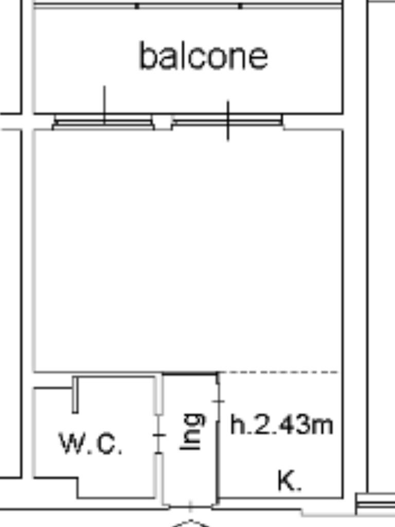 One-room apartment Palazzo dei Cigni 2, hamlet Milano 3, Basiglio - floor plans 1