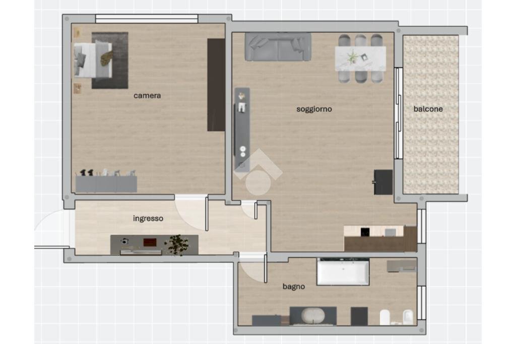 Bilocale Viale Lombardia, Cusano Milanino - planimetria 1