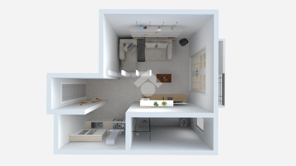 One-room apartment Via Giovanni Pascoli, Abbiategrasso - floor plans 1