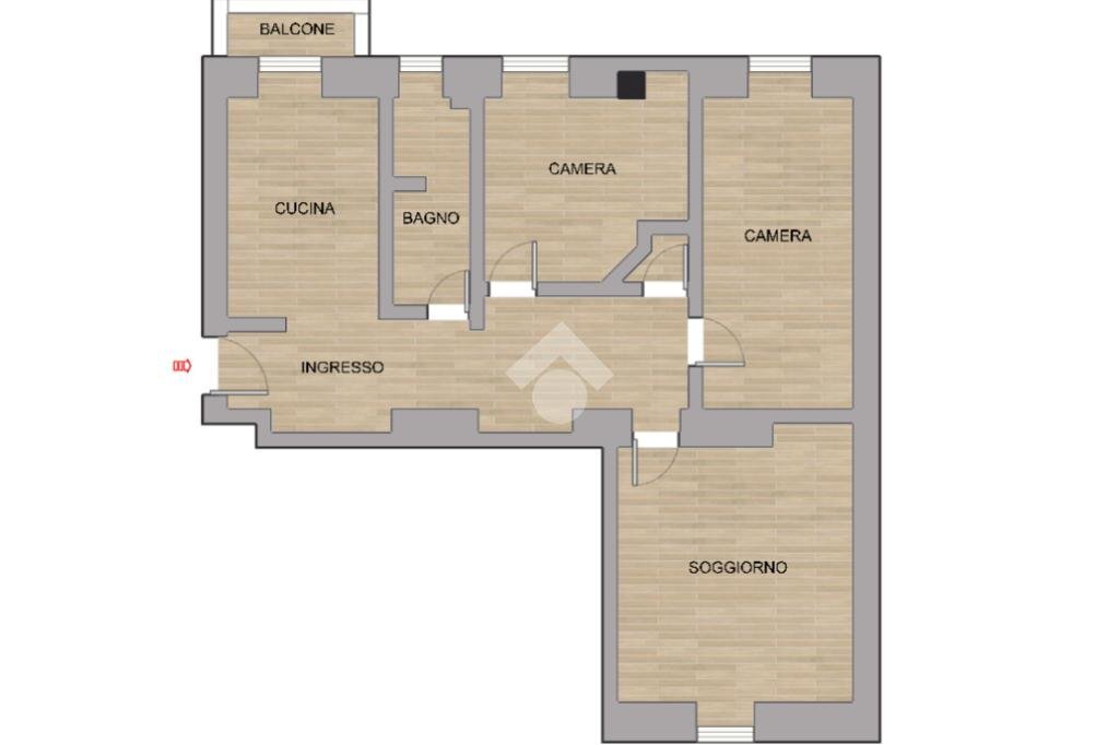 Trilocale Via Andrea Costa, Milano - planimetria 1