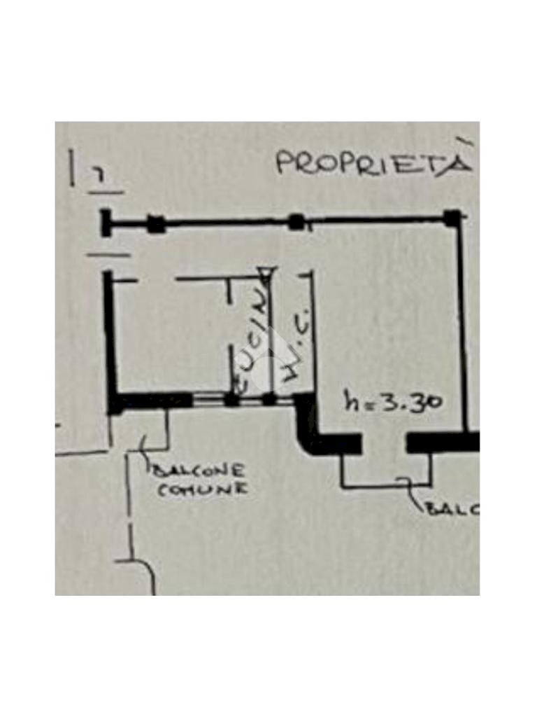 Bilocale Via Via Fabio Filzi, Milano (zona Centrale) - planimetria 1
