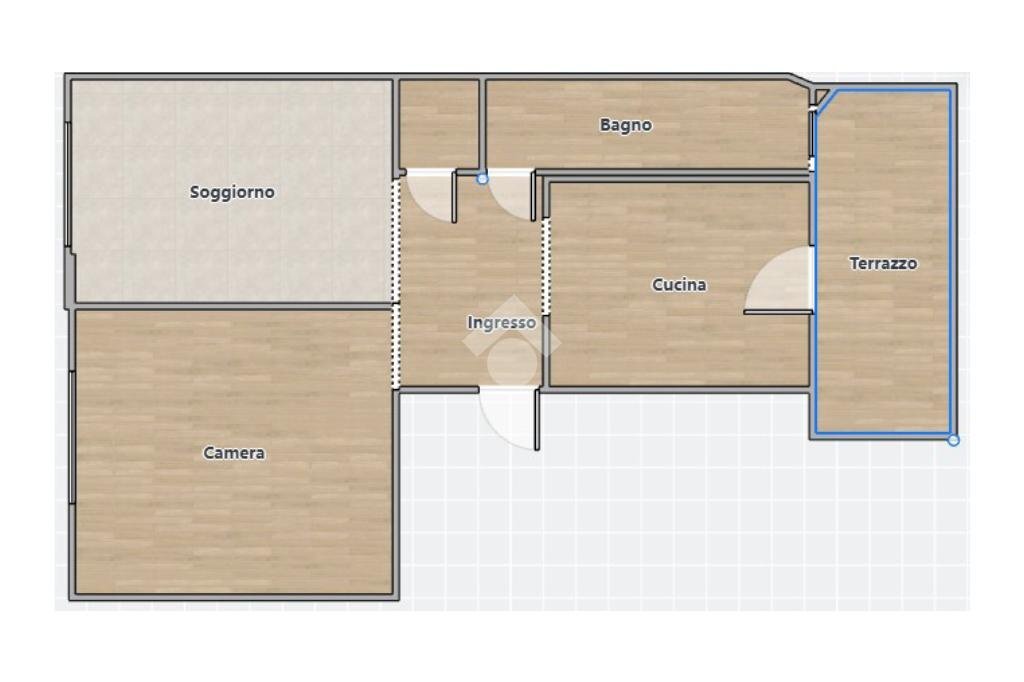Bilocale Via Stendhal, Milano (zona Washington) - planimetria 1