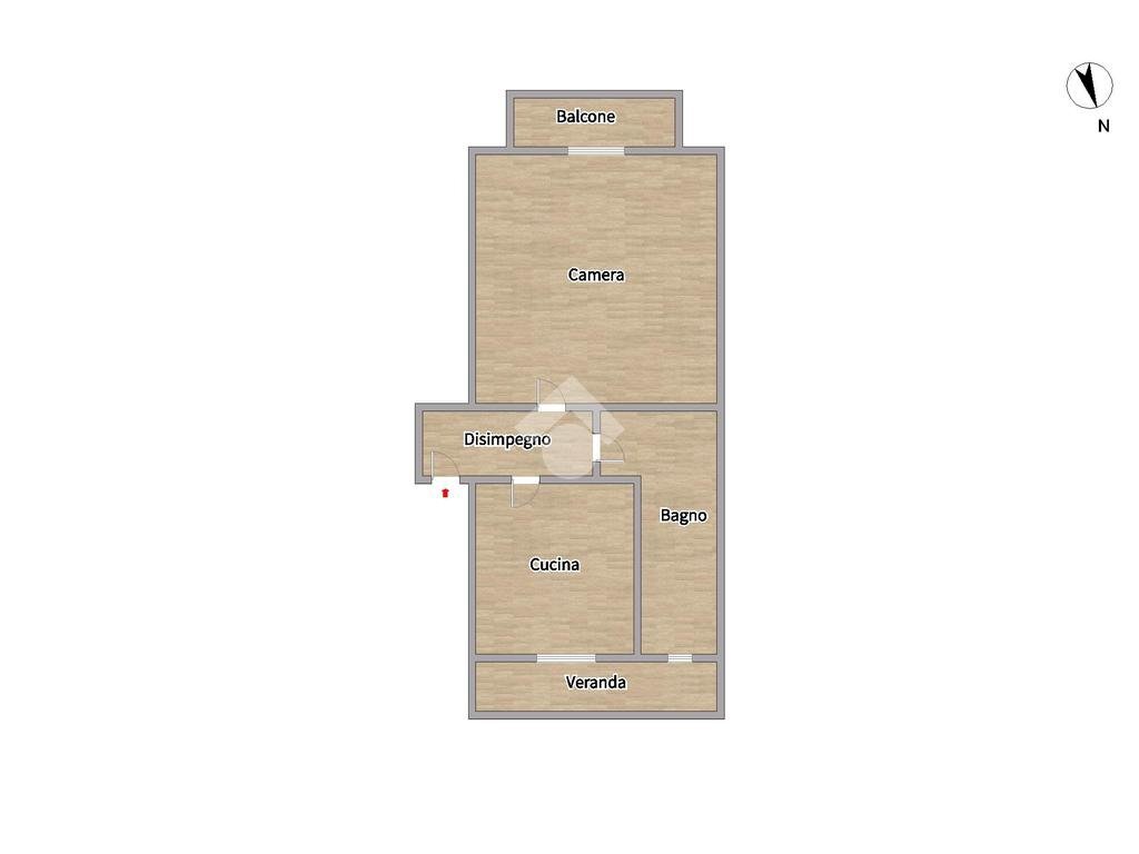 Bilocale Corso Orbassano, Torino (zona Santa Rita) - planimetria 1