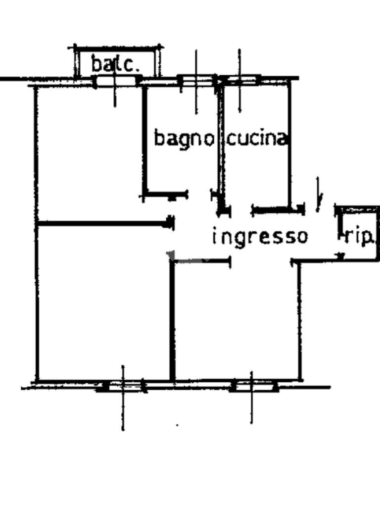 Trilocale Via Pietro Mengoli, Bologna - planimetria 1