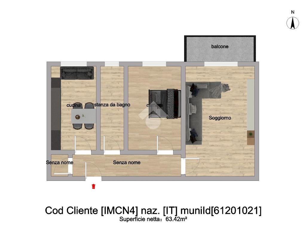 Trilocale Viale giacomo matteotti, Imperia - planimetria 1