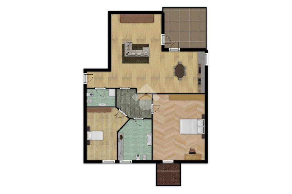 Three-room apartment Via Eugenio Villoresi, Corbetta - floor plans 1