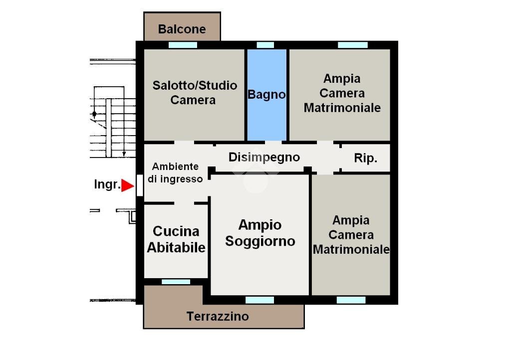 Four-room apartment Via San Filippo Neri, Carugate - floor plans 1