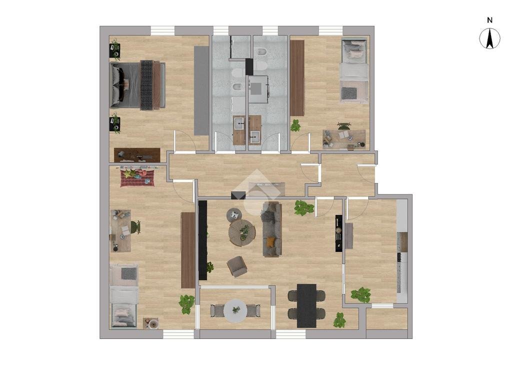 Four-room apartment Via Aurora, Paderno Dugnano - floor plans 1