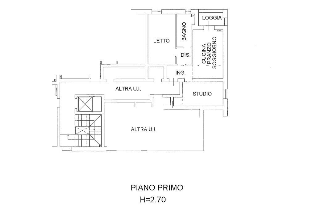 Trilocale via Visconti, Sant'Ilario d'Enza - planimetria 1