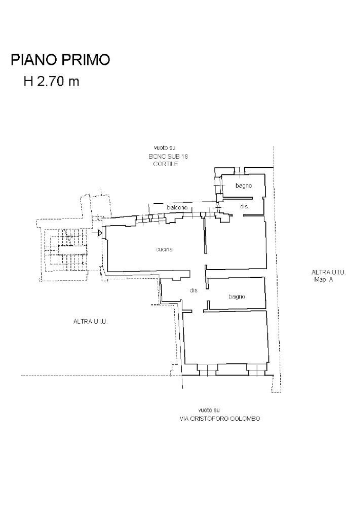 Trilocale Via Cristoforo Colombo, Narzole - planimetria 1