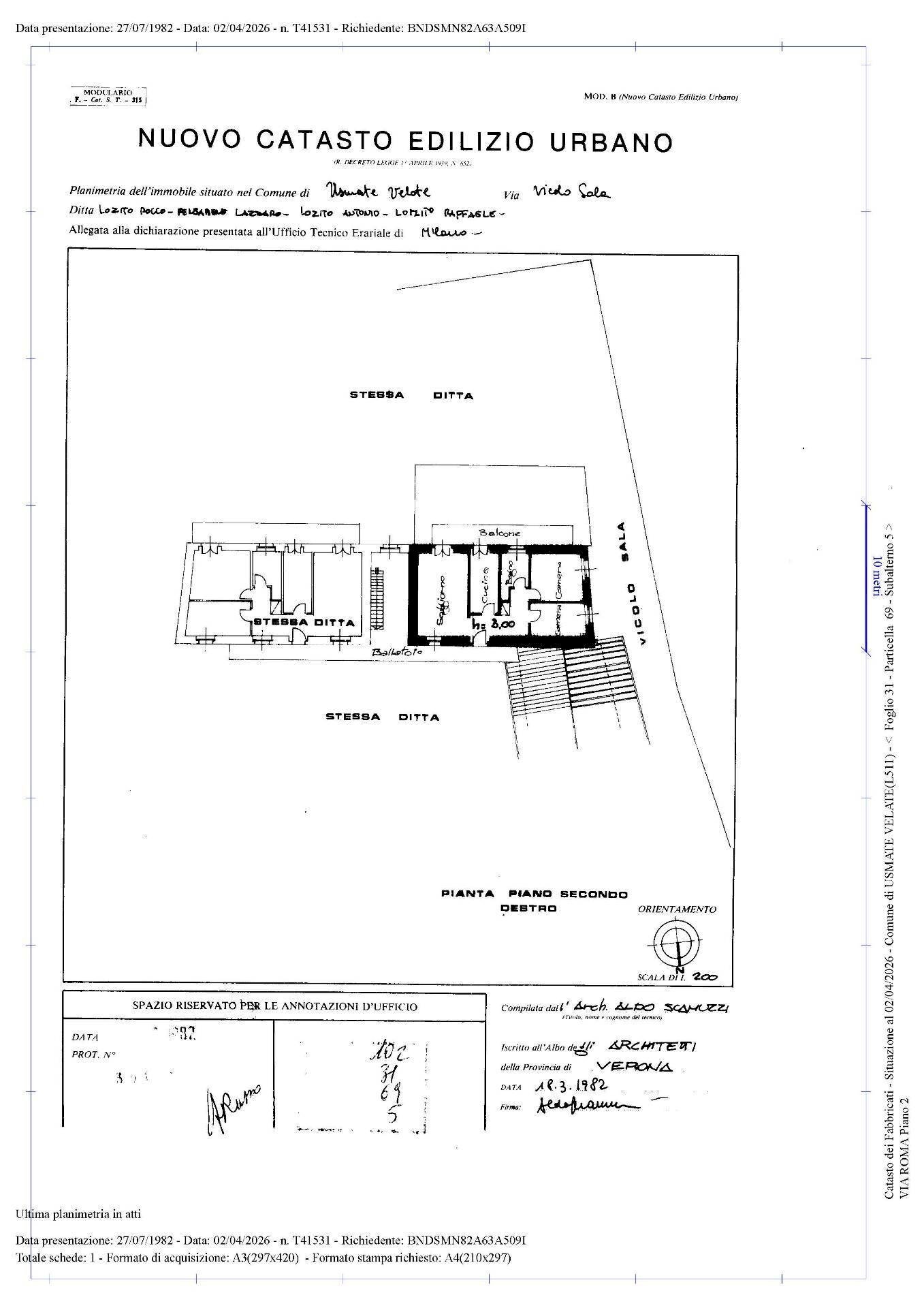 Foto 33 - Trilocale roma
 
10/c, Usmate Velate - planimetria 1