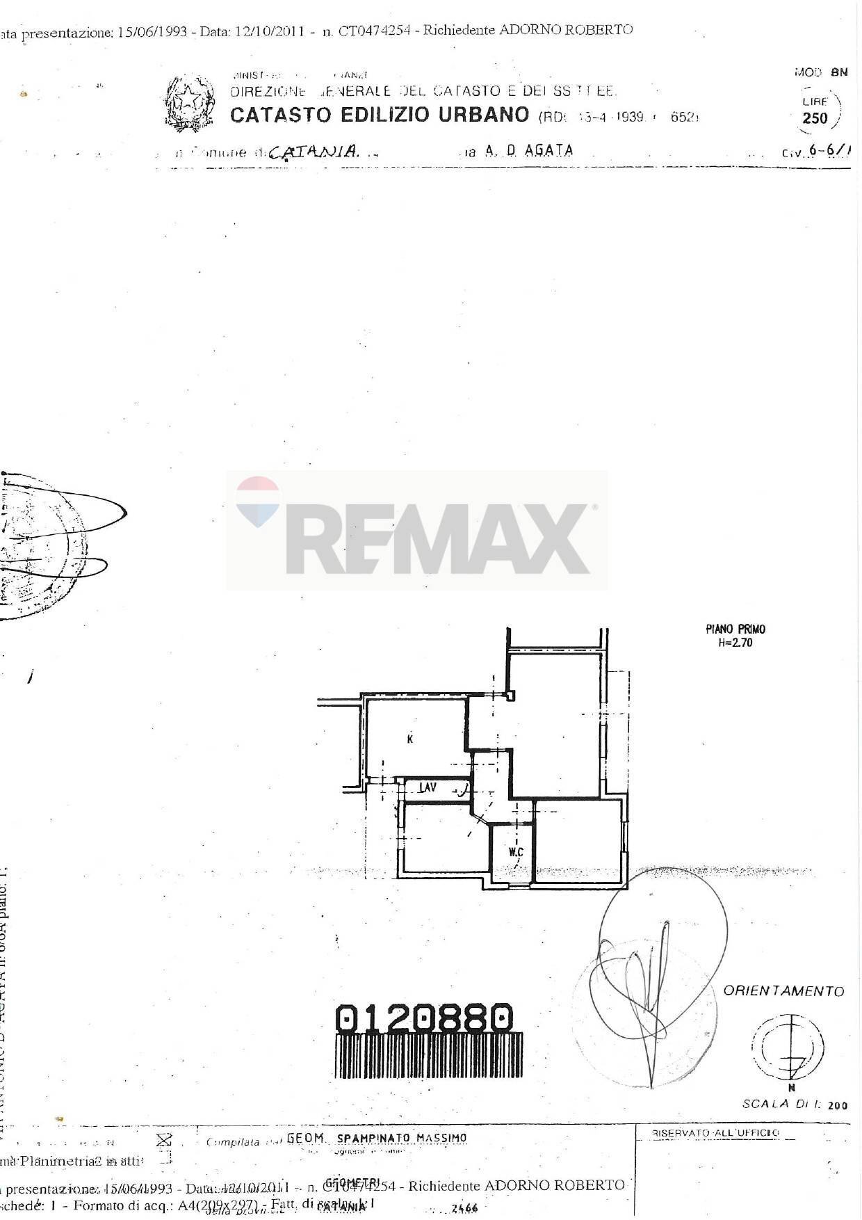 Pianta 2D - Appartamento Via Antonio D'agata
 
6, Catania - planimetria 1