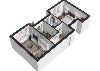 Pianta 3D - Two-room apartment Via Fulvio Testi
 
22, Vercelli - photo 4