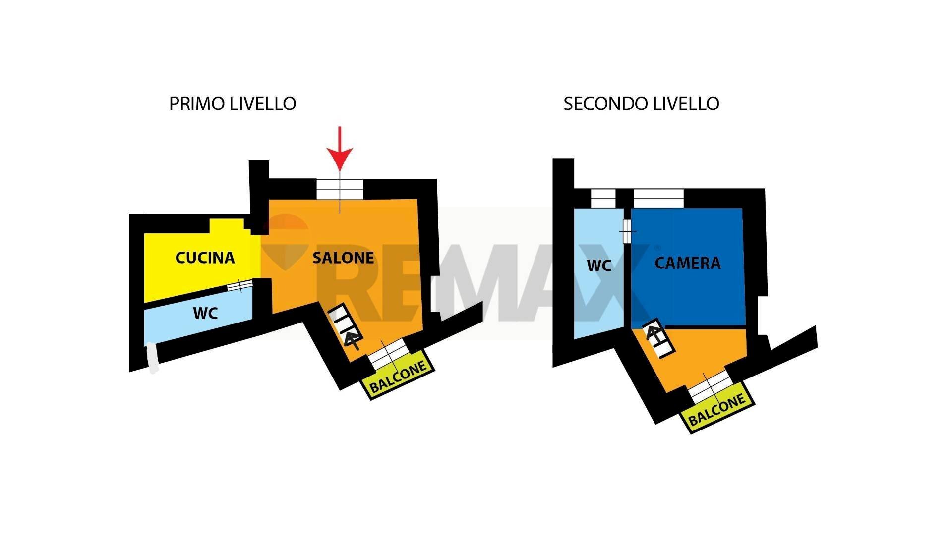 Pianta 2D - Trilocale Napoli - planimetria 1
