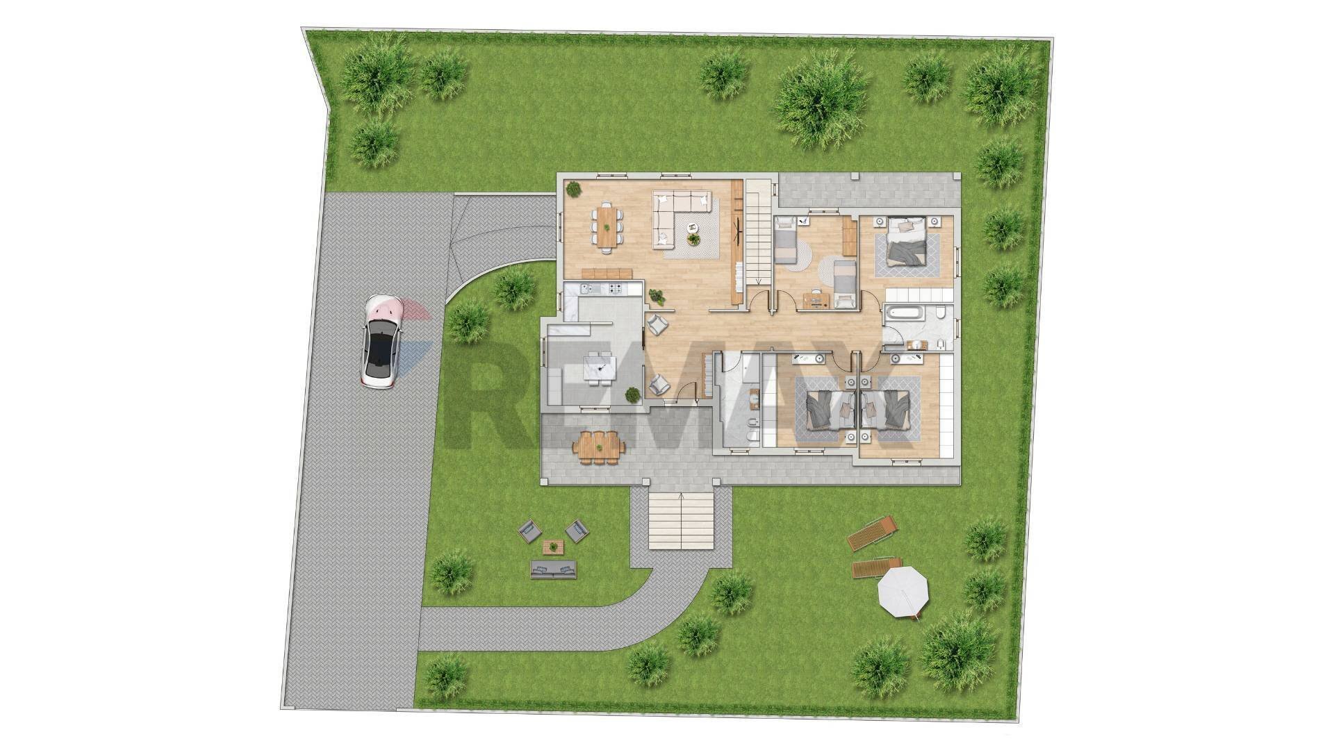 Pianta 2D - Villa via laghetto, Merate - planimetria 1