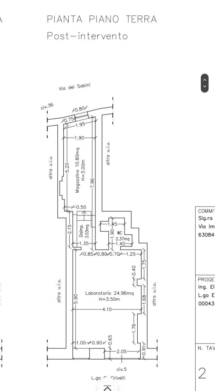 Foto 5 - Commercial Premises largo crivelli, Ascoli Piceno - floor plans 1
