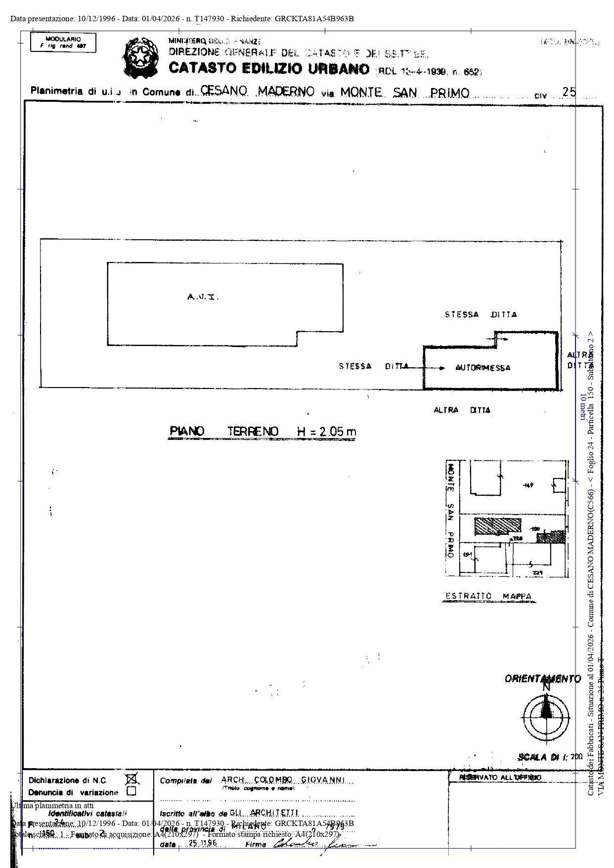 Foto 37 - Villa Via Monte San Primo
 
25, Cesano Maderno - planimetria 1