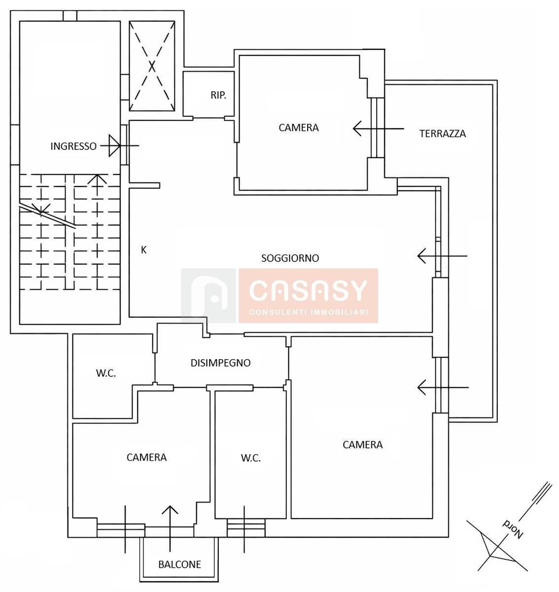 Foto 18 - Quadrilocale via Roma, Alassio - planimetria 1