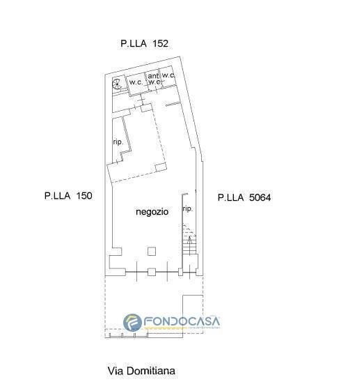 Foto 4 - Commercial Premises Via Domiziana
 
324, Mondragone - floor plans 1