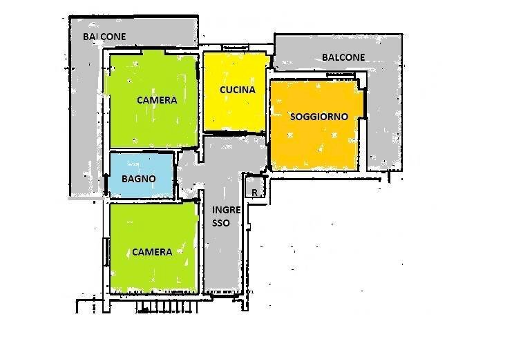 Four-room apartment Centallo - floor plans 1